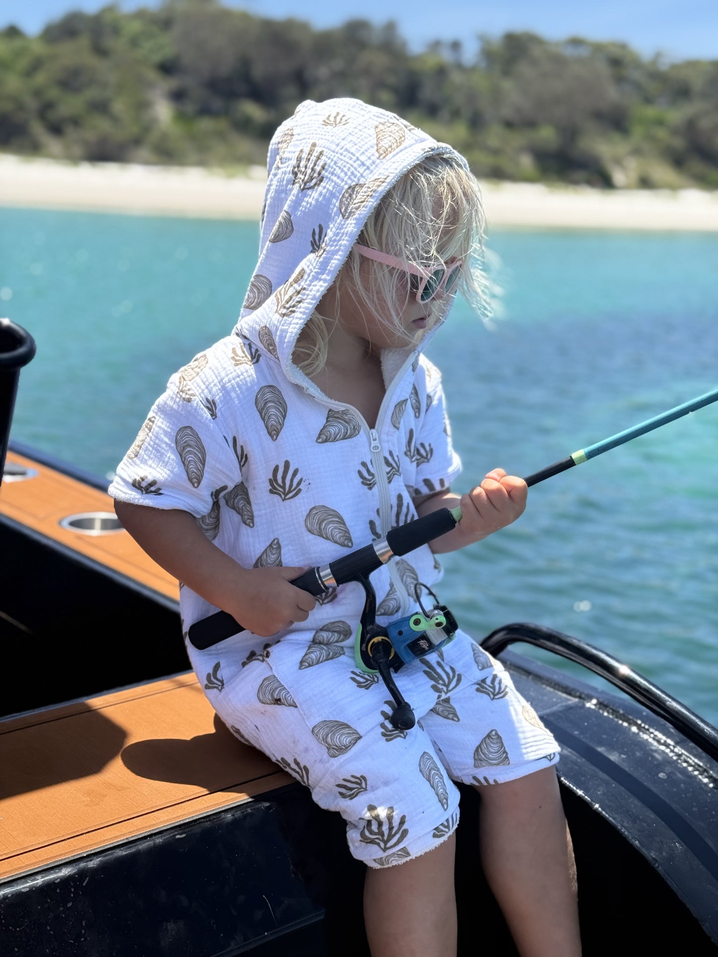 Kid's Zip-Up Jumpsuit Towel