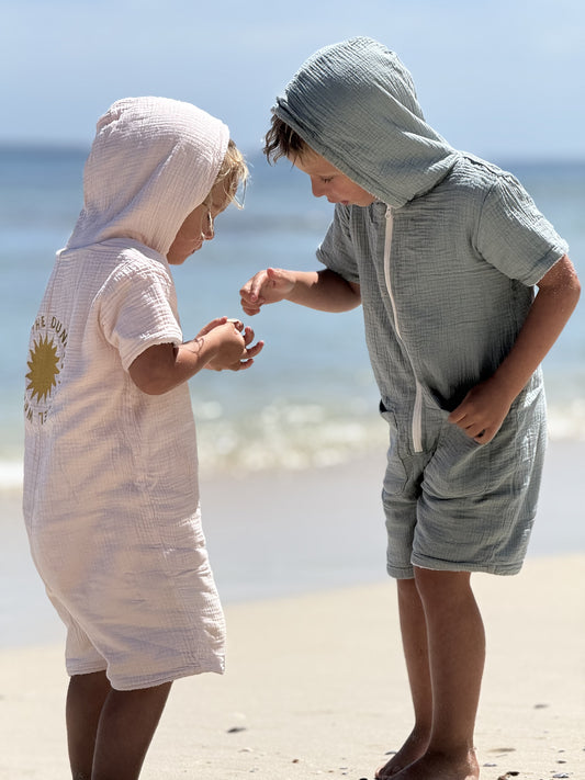 Kid's Zip-Up Jumpsuit Towel